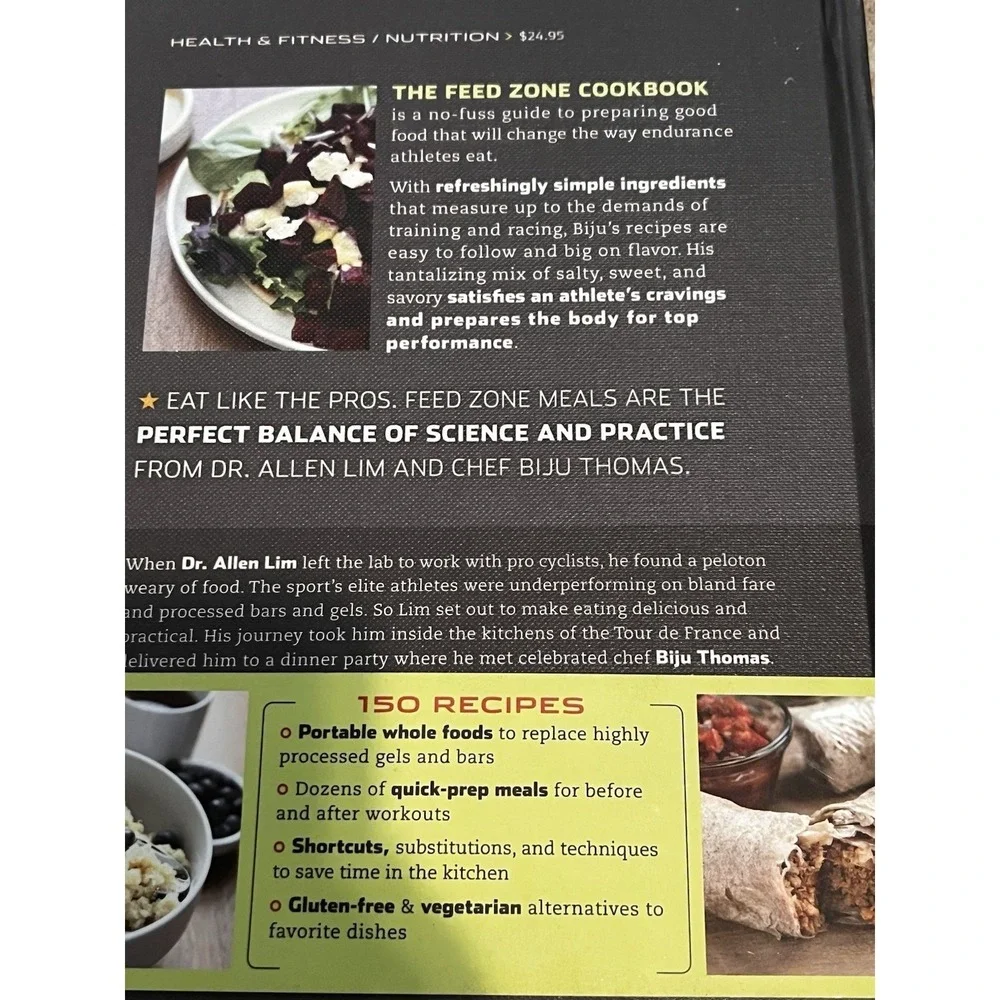 The‎ Feed Zone Cookbook Fast Flavorful Food for Athletes Hardcover Lim Thomas
